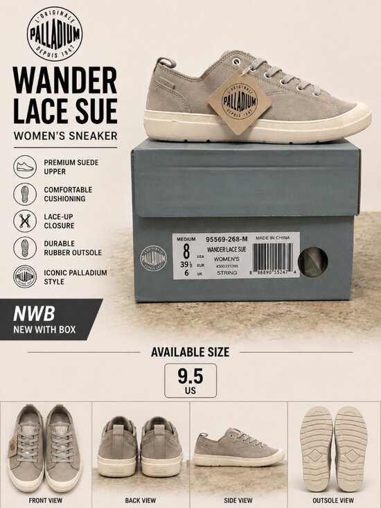 Palladium Shoes - NWB Palladium Wander Lace Suede Sneakers String Women's Shoes